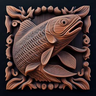 3D модель Гемихромис красивая рыбка (STL)